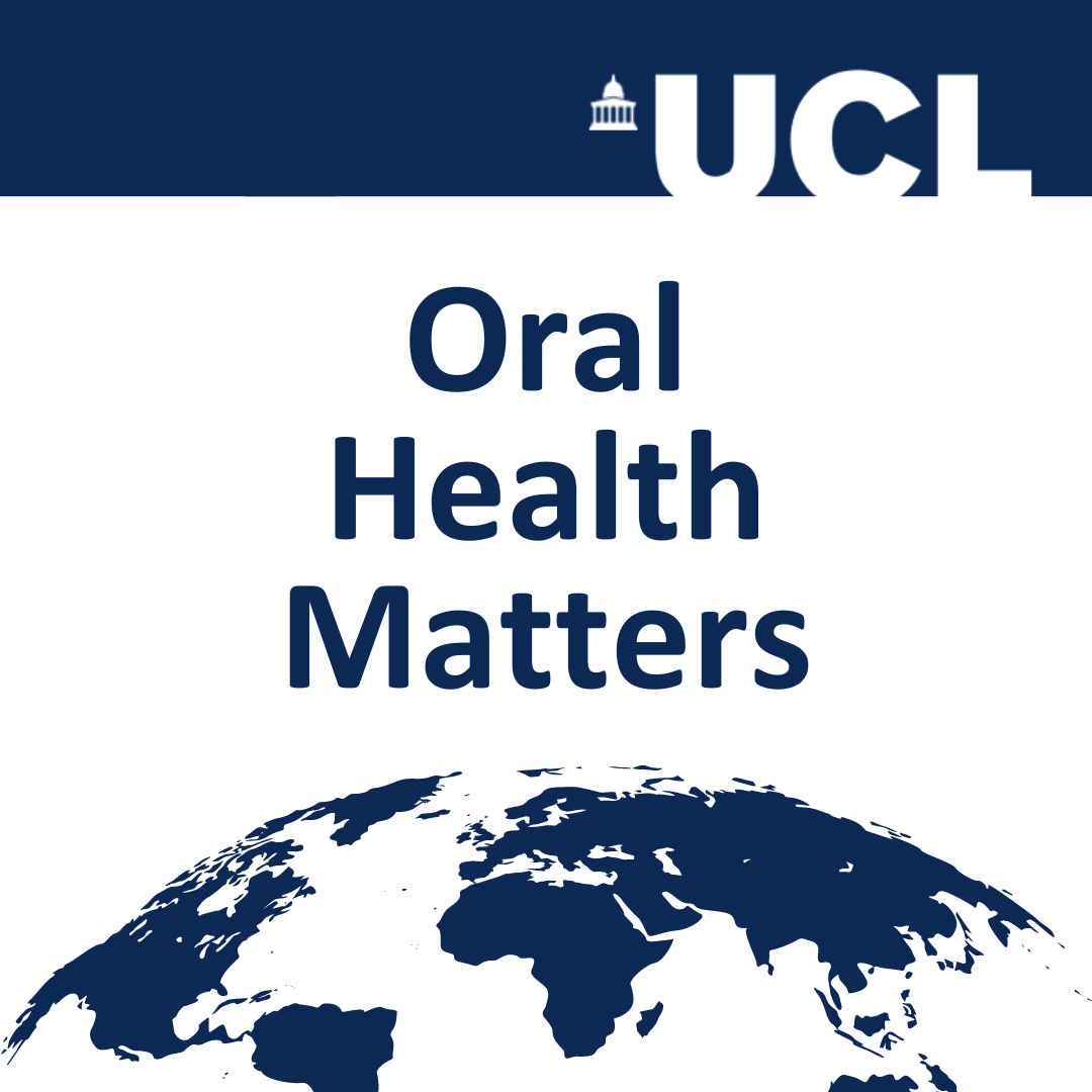 Oral Health Matters podcast artwork with UCL logo