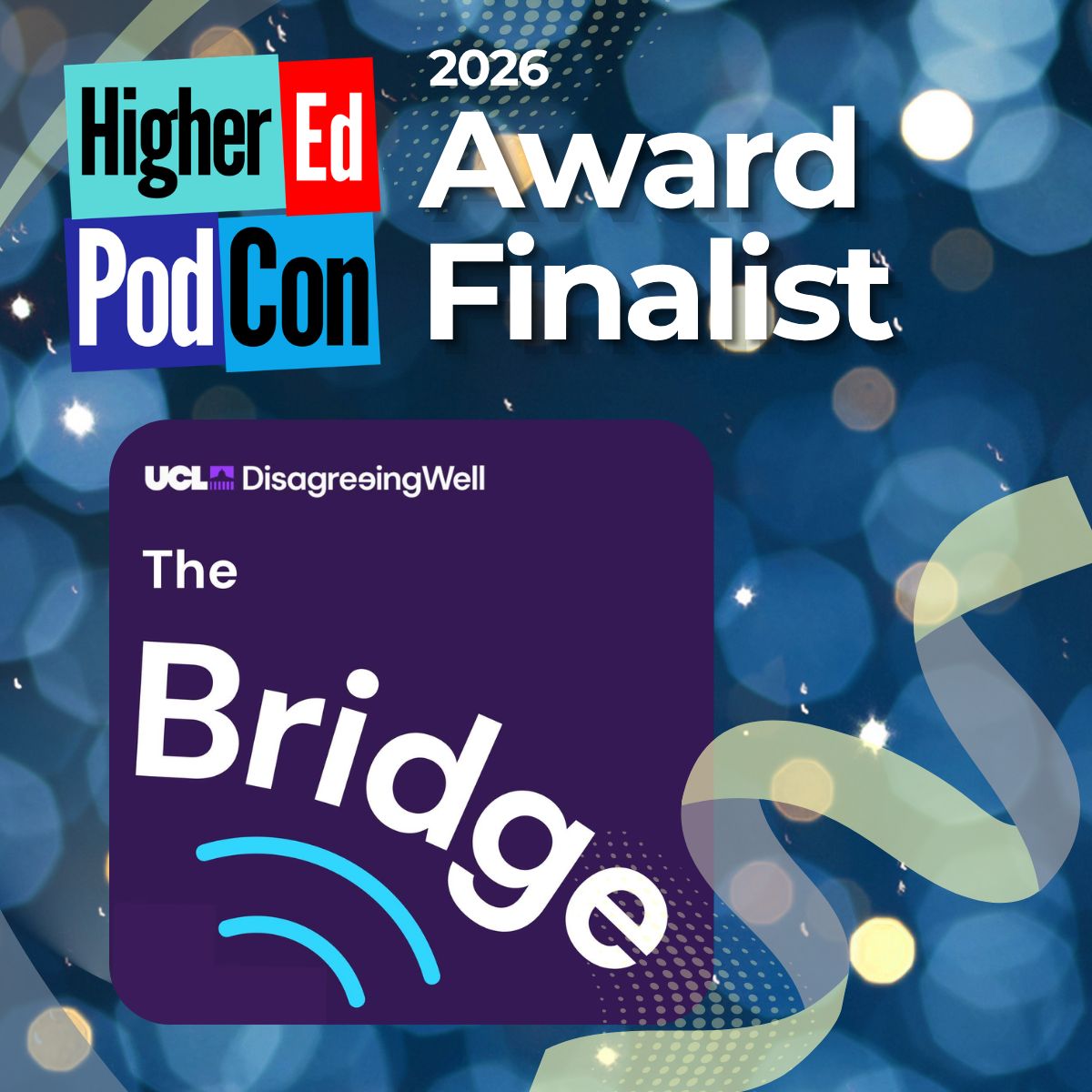 The Bridge announced as an award finalist for outstanding student-led podcast production in the HigherEd PodCon awards